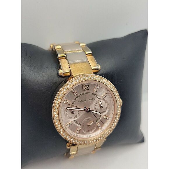 Michael Kors Parker Mini MK6110 Women's Stainless Steel Analog Dial Watch AM135 - Picture 3 of 10